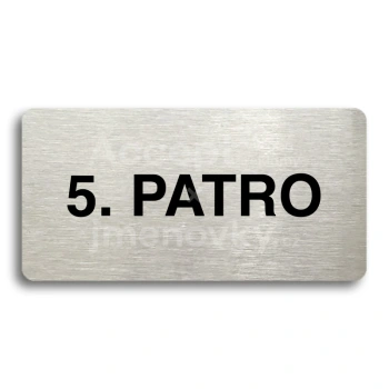 Piktogram "5. PATRO" - stbrn tabulka - ern tisk bez rmeku