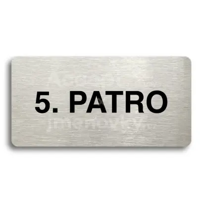 Piktogram "5. PATRO" - stbrn tabulka - ern tisk bez rmeku