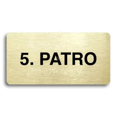 Piktogram "5. PATRO" - zlat tabulka - ern tisk bez rmeku