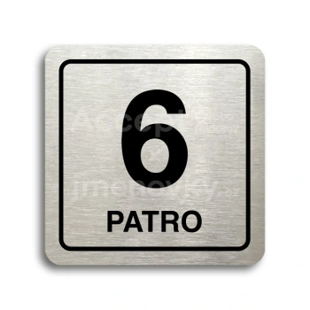 Piktogram "patro VI" - stbrn tabulka - ern tisk