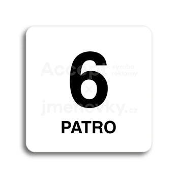 Piktogram "patro VI" - bl tabulka - ern tisk bez rmeku