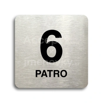 Piktogram "patro VI" - stbrn tabulka - ern tisk bez rmeku