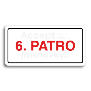 Piktogram "6. PATRO" - bl tabulka - barevn tisk