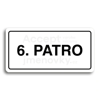 Piktogram "6. PATRO" - bl tabulka - ern tisk