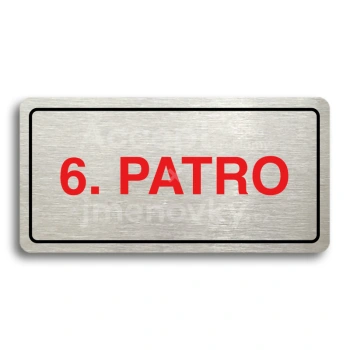 Piktogram "6. PATRO" - stbrn tabulka - barevn tisk