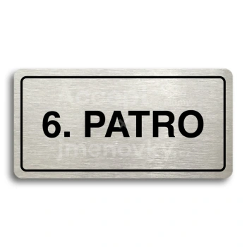 Piktogram "6. PATRO" - stbrn tabulka - ern tisk