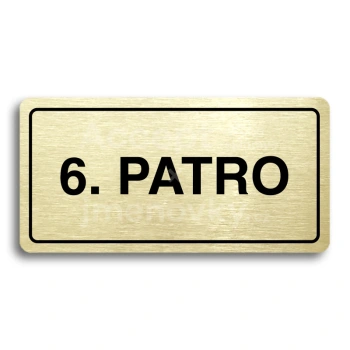 Piktogram "6. PATRO" - zlat tabulka - ern tisk