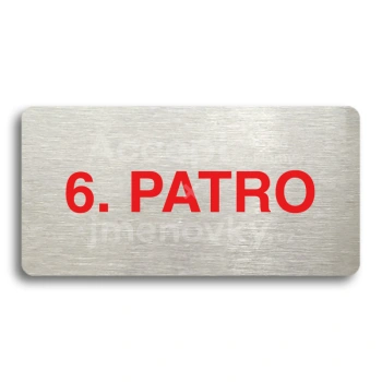 Piktogram "6. PATRO" - stbrn tabulka - barevn tisk bez rmeku