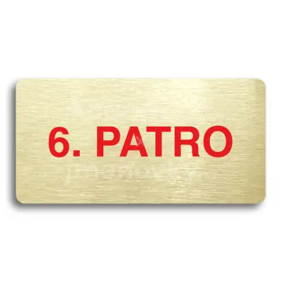 Piktogram "6. PATRO" - zlat tabulka - barevn tisk bez rmeku