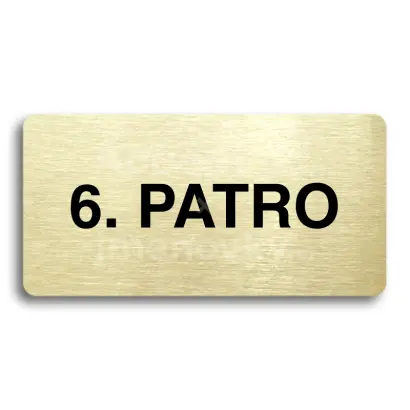 Piktogram "6. PATRO" - zlat tabulka - ern tisk bez rmeku