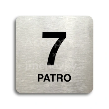 Piktogram "patro VII" - stbrn tabulka - ern tisk bez rmeku