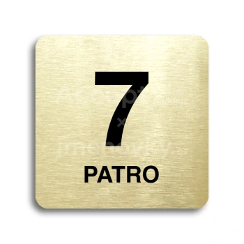 Piktogram "patro VII" - zlat tabulka - ern tisk bez rmeku