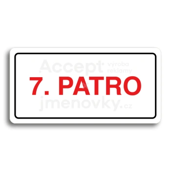 Piktogram "7. PATRO" - bl tabulka - barevn tisk