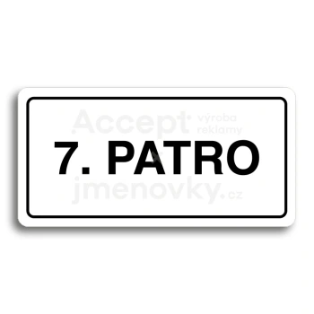 Piktogram "7. PATRO" - bl tabulka - ern tisk