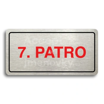 Piktogram "7. PATRO" - stbrn tabulka - barevn tisk