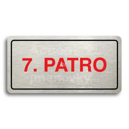 Piktogram "7. PATRO" - stbrn tabulka - barevn tisk