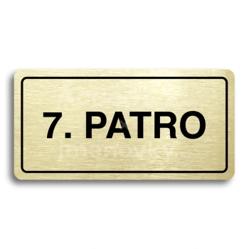 Piktogram "7. PATRO" - zlat tabulka - ern tisk