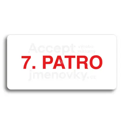 Piktogram "7. PATRO" - bl tabulka - barevn tisk bez rmeku