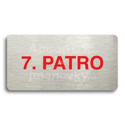 Piktogram "7. PATRO" - stbrn tabulka - barevn tisk bez rmeku