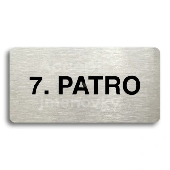 Piktogram "7. PATRO" - stbrn tabulka - ern tisk bez rmeku