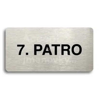 Piktogram "7. PATRO" - stbrn tabulka - ern tisk bez rmeku