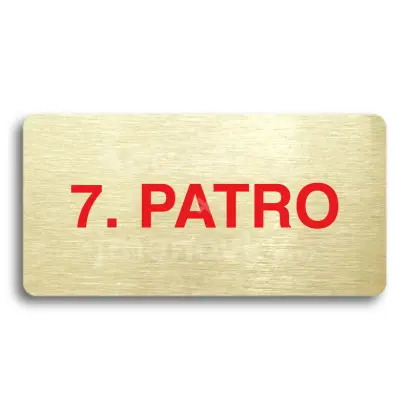 Piktogram "7. PATRO" - zlat tabulka - barevn tisk bez rmeku