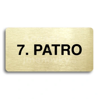 Piktogram "7. PATRO" - zlat tabulka - ern tisk bez rmeku