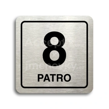 Piktogram "patro VIII" - stbrn tabulka - ern tisk