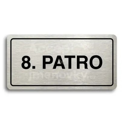 Piktogram "8. PATRO" - stbrn tabulka - ern tisk