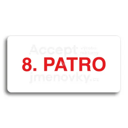 Piktogram "8. PATRO" - bl tabulka - barevn tisk bez rmeku