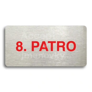 Piktogram "8. PATRO" - stbrn tabulka - barevn tisk bez rmeku