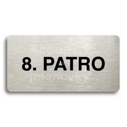 Piktogram "8. PATRO" - stbrn tabulka - ern tisk bez rmeku