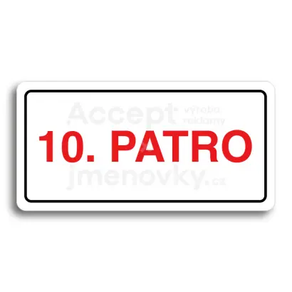 Piktogram "10. PATRO" - bl tabulka - barevn tisk