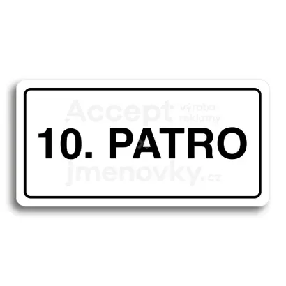 Piktogram "10. PATRO" - bl tabulka - ern tisk