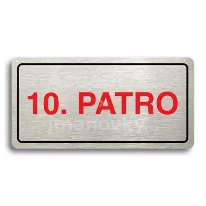 Piktogram "10. PATRO" - stbrn tabulka - barevn tisk