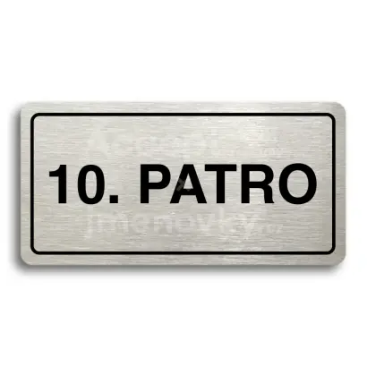 Piktogram "10. PATRO" - stbrn tabulka - ern tisk