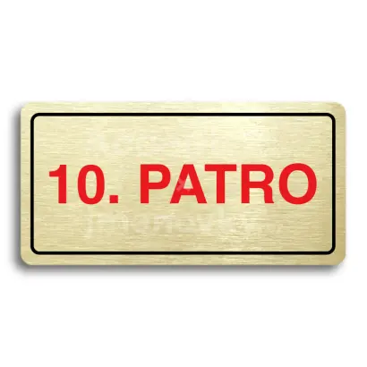 Piktogram "10. PATRO" - zlat tabulka - barevn tisk