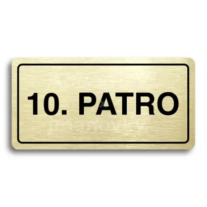 Piktogram "10. PATRO" - zlat tabulka - ern tisk