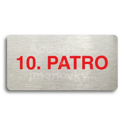 Piktogram "10. PATRO" - stbrn tabulka - barevn tisk bez rmeku