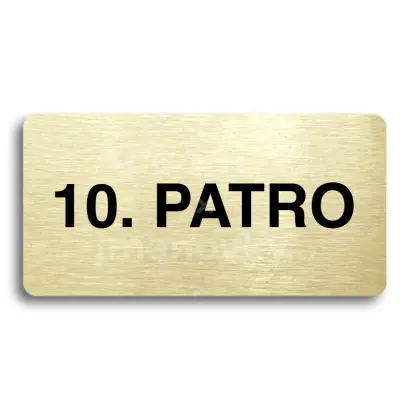 Piktogram "10. PATRO" - zlat tabulka - ern tisk bez rmeku