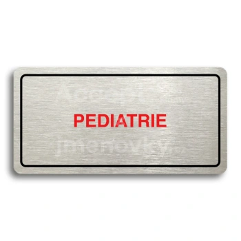 Piktogram "PEDIATRIE" - stbrn tabulka - barevn tisk