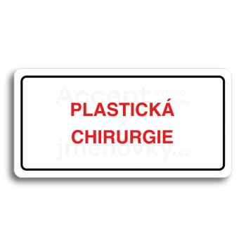 Piktogram "PLASTICK CHIRURGIE" - bl tabulka - barevn tisk