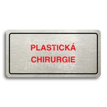 Piktogram "PLASTICK CHIRURGIE" - stbrn tabulka - barevn tisk