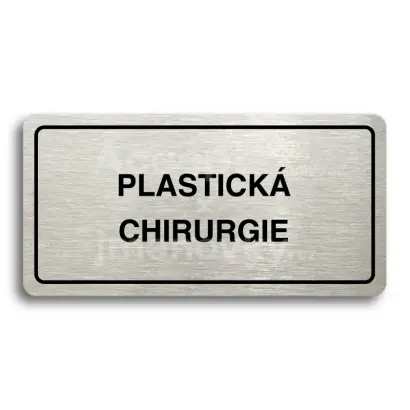 Piktogram "PLASTICK CHIRURGIE" - stbrn tabulka - ern tisk