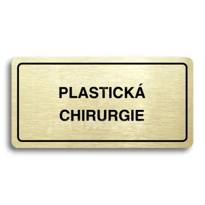 Piktogram "PLASTICK CHIRURGIE" - zlat tabulka - ern tisk