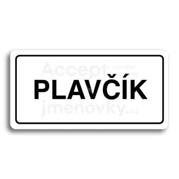 Piktogram "PLAVK" - bl tabulka - ern tisk