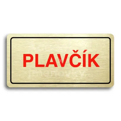 Piktogram "PLAVK" - zlat tabulka - barevn tisk