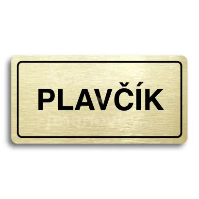 Piktogram "PLAVK" - zlat tabulka - ern tisk