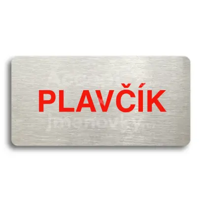 Piktogram "PLAVK" - stbrn tabulka - barevn tisk bez rmeku