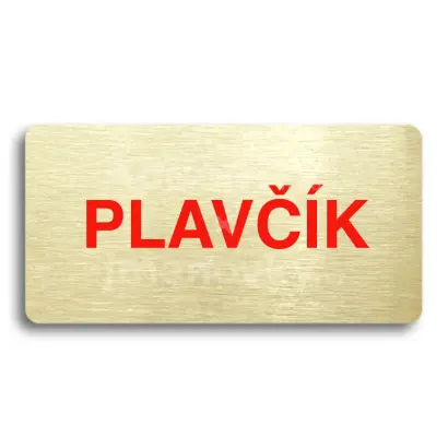 Piktogram "PLAVK" - zlat tabulka - barevn tisk bez rmeku